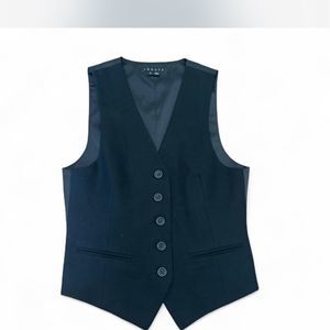 Theory Black Vest Top